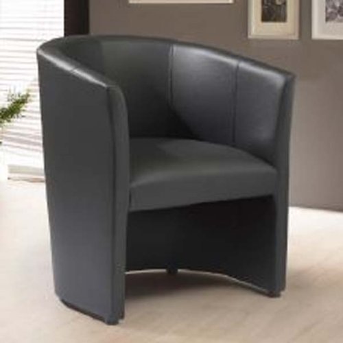 Design Cocktailsessel Sessel Clubsessel Loungesessel Club Möbel Bürosessel Praxismöbel aus Kunstleder,Polsterung, schwarz - 2