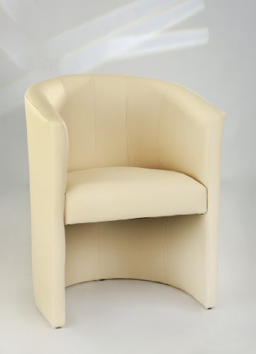 H&S Design Cocktailsessel Farbe Creme/beige Sessel Clubsessel Loungesessel Club Möbel Bürosessel Praxismöbel Farbe Creme/beige Kunstleder Neu - 3