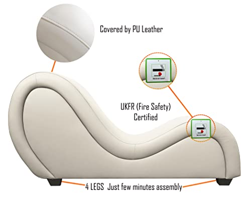 Kamasutra Chair Tantra Sofa Liebessofa Sex Möbel und Relaxliege für das perfekte Liebesspiel auch zum Yoga und Stretching geeignet - weiß - 2