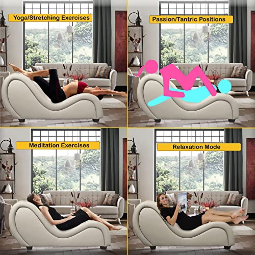 Kamasutra Chair Tantra Sofa Liebessofa Sex Möbel und Relaxliege für das perfekte Liebesspiel auch zum Yoga und Stretching geeignet - weiß - 5