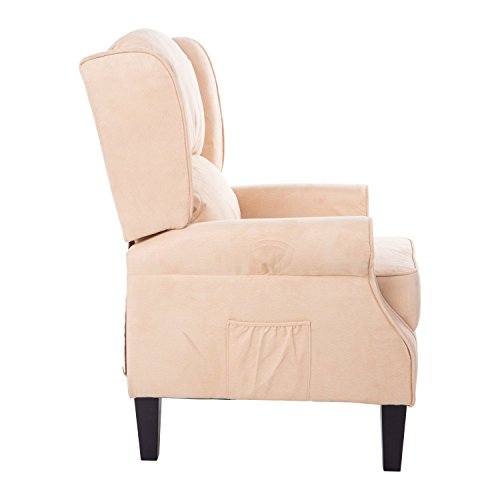 homcom 831-047CW  Relaxsesssel Ohrensessel creme - 3