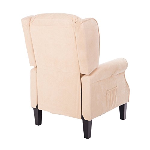 homcom 831-047CW  Relaxsesssel Ohrensessel creme - 4