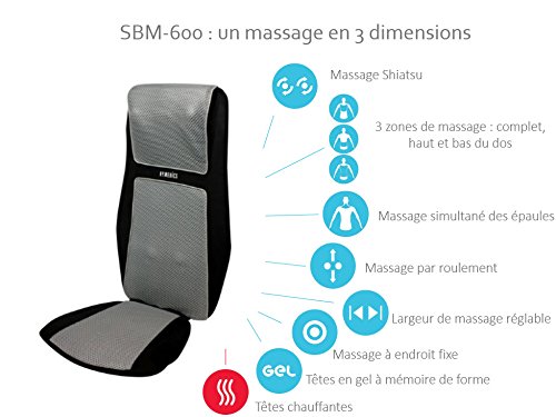 HoMedics Shiatsu Massagesitz mit integr. Schultermassage SBM-600H-EU, 3D Massage - 2