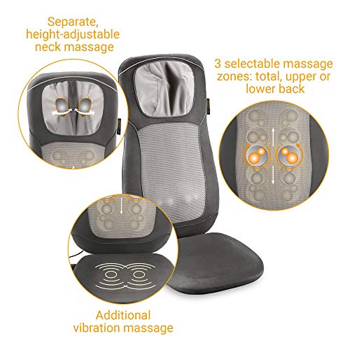 Medisana MC 822 Shiatsu – Massagesitzauflage (geeignet bis Körpergröße 1,85m) 3 Massagezonen, höhenverstellbare Nackenmassage, Vibrationsmassage - 6