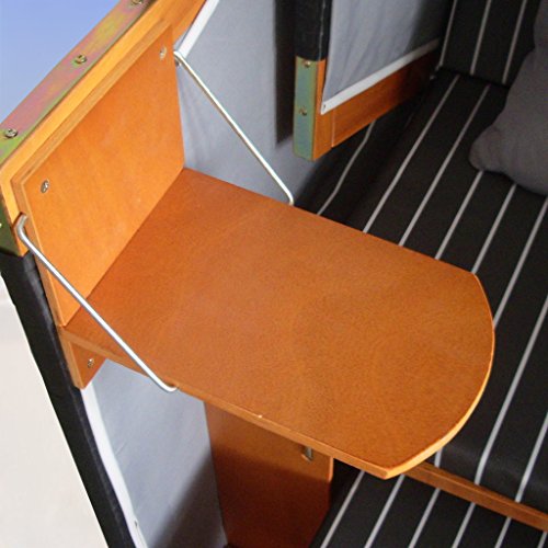 XINRO® – XY-71 – Volllieger Ostsee Strandkorb anthrazit - 3