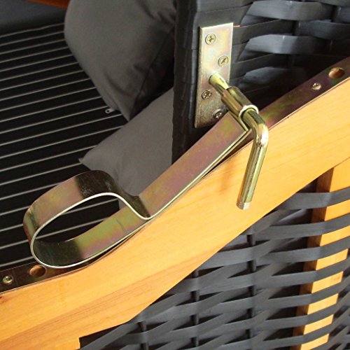 XINRO® – XY-71 – Volllieger Ostsee Strandkorb anthrazit - 4