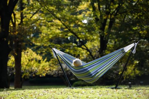 Vivere Doppel Baumwolle Hängematte mit Hängemattengestell Oase - 5