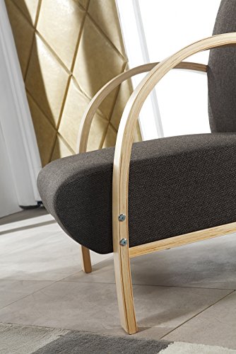 i-flair® – Polstersessel – Lounge Sessel – Dunkelgrau - 3