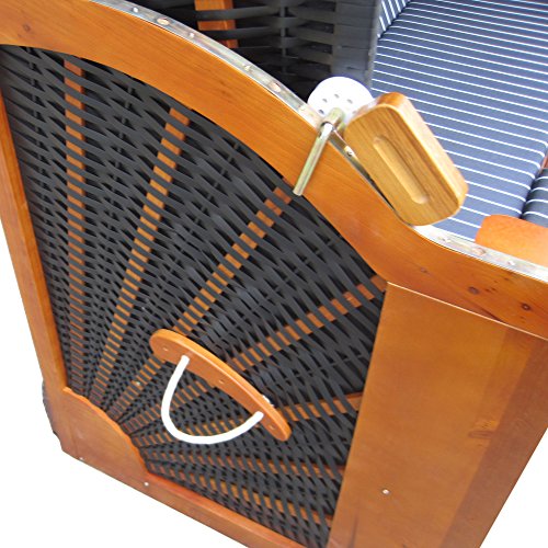 Volllieger Strandkorb XXL anthrazit inkl. Schutzhülle und 2 Bezüge - 7