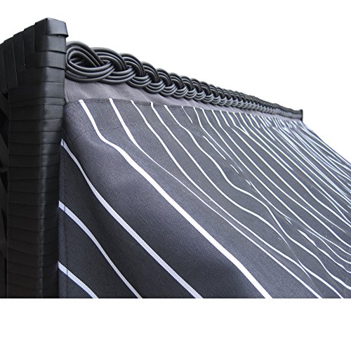 Volllieger Strandkorb XXL anthrazit inkl. Schutzhülle und 2 Bezüge - 8