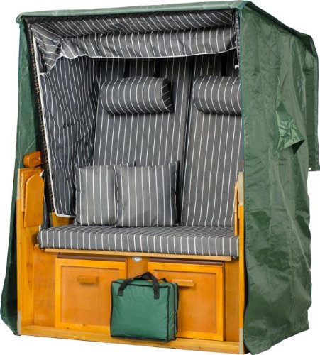 Strandkorb Sylt PE green Dessin 353 Strandkörbe inkl. Premium Schutzhülle - 8