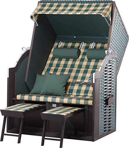 Strandkorb Sylt PE green Dessin 353