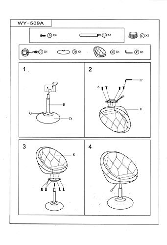 Sessel ORANGE höhenverstellbar Kunstleder Clubsessel Coctailsessel Loungesessel – TYP 509A - 3