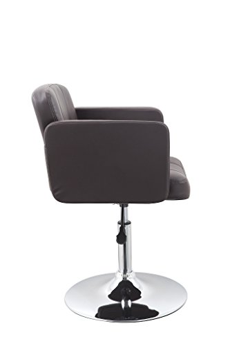 Clubsessel Sessel Kunstleder Braun Lounge Sessel höhenverstellbar drehbar Duhome 0494 - 2
