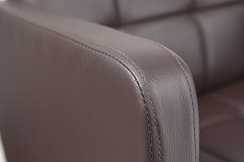 Clubsessel Sessel Kunstleder Braun Lounge Sessel höhenverstellbar drehbar Duhome 0494 - 3