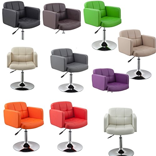 Clubsessel Sessel Kunstleder Braun Lounge Sessel höhenverstellbar drehbar Duhome 0494 - 4