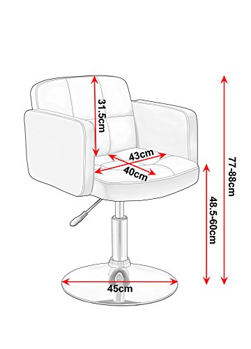 Clubsessel Sessel Kunstleder Braun Lounge Sessel höhenverstellbar drehbar Duhome 0494 - 5