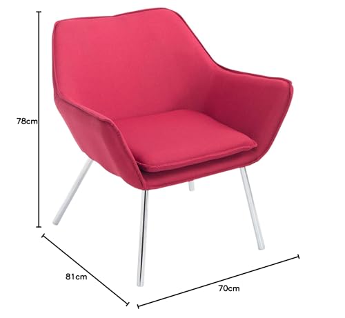 CLP Design Edelstahl Lounge-Sessel CARACAS – Stoffbezug - 10
