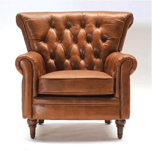 Vintage Echtleder Chesterfield Ledersessel Design Lounge Leder Club Sessel Sofa 549 - 4