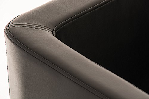 CLP Retro Edelstahl Lounge-Sessel NALA – mit Armlehne – 8 cm Polster schwarz - 5