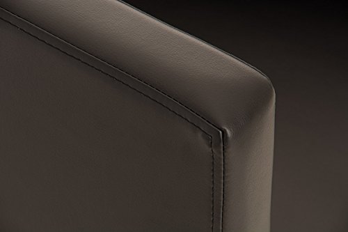 CLP Retro Edelstahl Lounge-Sessel NALA – mit Armlehne – 8 cm Polster schwarz - 6