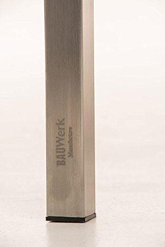 CLP Retro Edelstahl Lounge-Sessel NALA – mit Armlehne – 8 cm Polster schwarz - 8