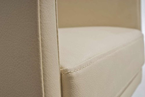 CLP stilvoller Edelstahl Clubsessel / Lounge-Sessel CUBIC – creme – aus bis zu 4 Farben wählen - 6
