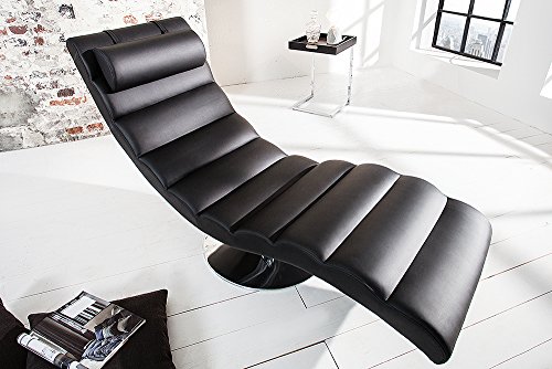 Moderne Design Liege RELAXO Relaxliege schwarz - 4