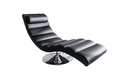 Moderne Design Liege RELAXO Relaxliege schwarz - 5