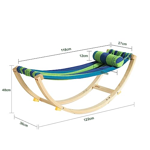 SoBuy® Kinder Hängematte – Kinderhängematte – Schaukelliege - 4