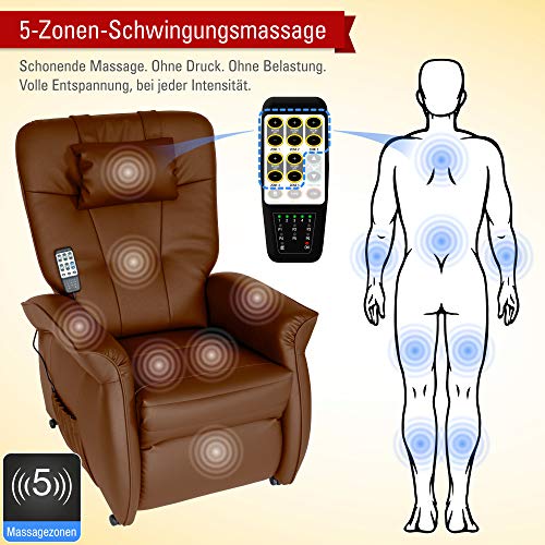 THRONER EXKLUSIV Massagesessel (Schlafsessel) mit elektrischer Aufstehhilfe und 5-Punktmassage – Made in Germany - 3