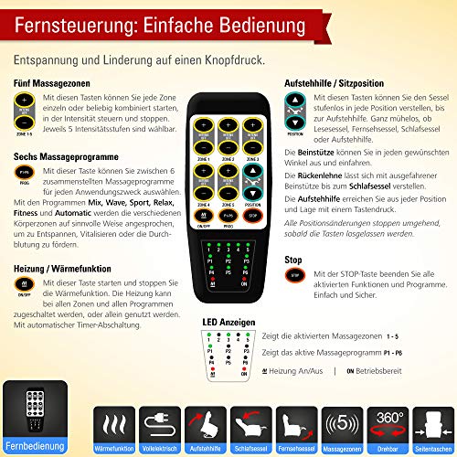 THRONER EXKLUSIV Massagesessel (Schlafsessel) mit elektrischer Aufstehhilfe und 5-Punktmassage – Made in Germany - 4
