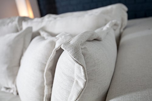 Riesengroßes XXXL Hussensofa CLOUD creme Leinen Stoff Hussen 240cm - 9