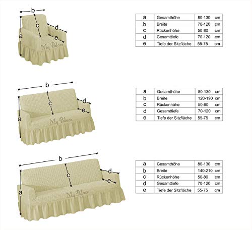 Stretch 2 Sitzer Bezug, 2 Sitzer Husse aus Baumwolle & Polyester. Sehr elastische Sofaueberwurf in grau / grey /  Sofabezug Hussen Sofahusse Stretch Husse - 2