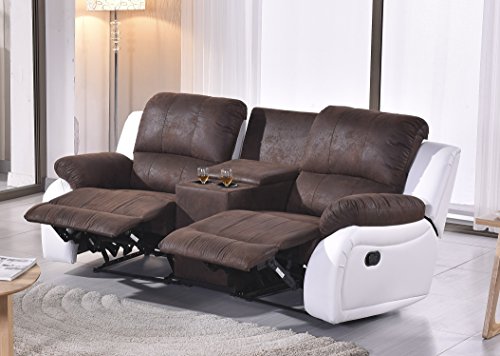 Microfasersofa Kinosofa Relaxcouch Fernsehsofa 5129-Cup-2-PU - 3