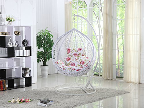 XL Hängesessel mit Gestell “Vogelnest” von elfnick mit Polster Braun - 8