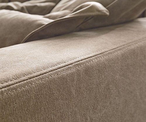 Wohnlandschaft Sharona Braun 337×234 cm mit Kissen Hussensofa - 3