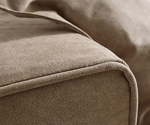 Wohnlandschaft Sharona Braun 337×234 cm mit Kissen Hussensofa - 4