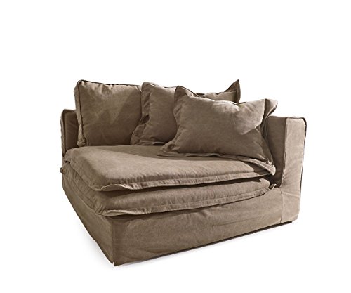 Wohnlandschaft Sharona Braun 337×234 cm mit Kissen Hussensofa - 6