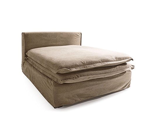 Wohnlandschaft Sharona Braun 337×234 cm mit Kissen Hussensofa - 7