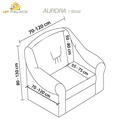 Luxus Sessel- und Sofahussen, Sessel/1-Sitzer, weiss - 5