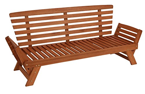 DEGAMO Garten – Liegesofa Tirol 202cm mit klappbaren Seitenlehnen - 4