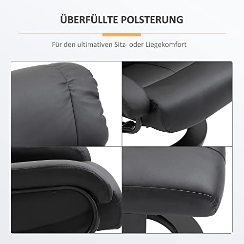 HOMCOM Massagesessel Fernsehsessel Massage mit Wärmefunktion mit Hocker - 5