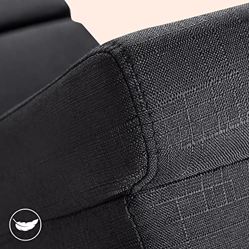 Casaria® Relaxliege XXL London 186x89x55 cm Ergonomisch Stoff Gepolstert 180 kg Belastbarkeit Wohnzimmer Büro Indoor Chaiselongue Relaxsessel Anthrazit - 6