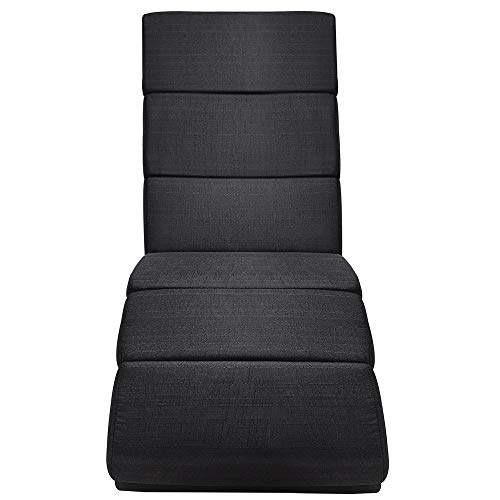 Casaria® Relaxliege XXL London 186x89x55 cm Ergonomisch Stoff Gepolstert 180 kg Belastbarkeit Wohnzimmer Büro Indoor Chaiselongue Relaxsessel Anthrazit - 9