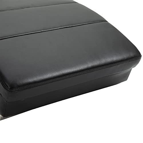 HOMCOM Relaxliege mit Massagefunktion Loungesessel Ergonomisch hohe Rückenlehn, mit Massagefunktion und Kissen mit Zero-G Design Lounge Sessel Kunstleder Metall Schaumstoff Schwarz 58 x 163 x 87 cm - 8