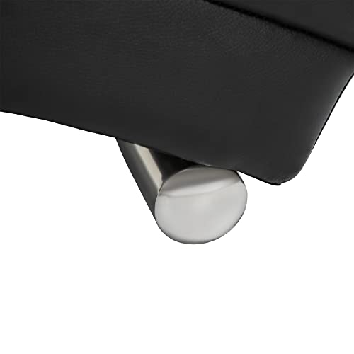 HOMCOM Relaxliege mit Massagefunktion Loungesessel Ergonomisch hohe Rückenlehn, mit Massagefunktion und Kissen mit Zero-G Design Lounge Sessel Kunstleder Metall Schaumstoff Schwarz 58 x 163 x 87 cm - 9