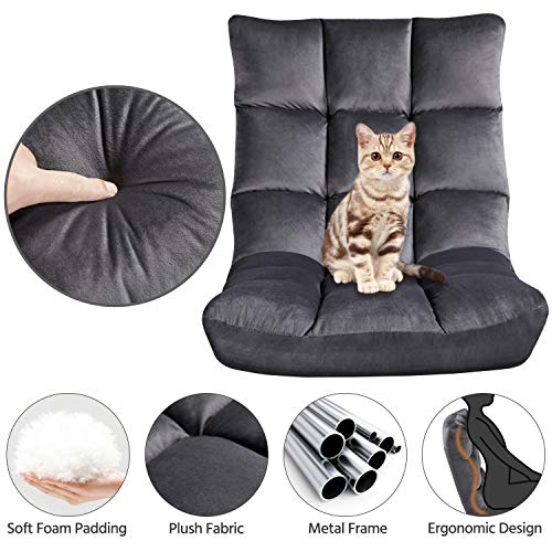 Yaheetech Bodenstuhl Faltbar, Lazy Sofa, Relaxsessel klappbar, Meditationsstuhl - 4