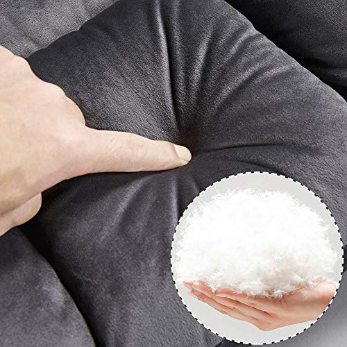 Yaheetech Bodenstuhl Faltbar, Lazy Sofa, Relaxsessel klappbar, Meditationsstuhl, Bodensessel mit Verstellbarer Lehne, Lesesessel für Zuhause oder Büro Grau - 7