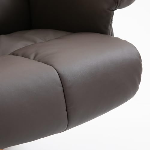 HOMCOM Massagesessel mit Liegefunktion Relaxsessel mit Fußhocker TV Sessel Fernsehsessel 145°-Neigebarer Liegesessel mit 10 Vibrationpunkte Ergonomischer Stuhl Kunstleder Braun 80 x 86 x 99 cm - 8